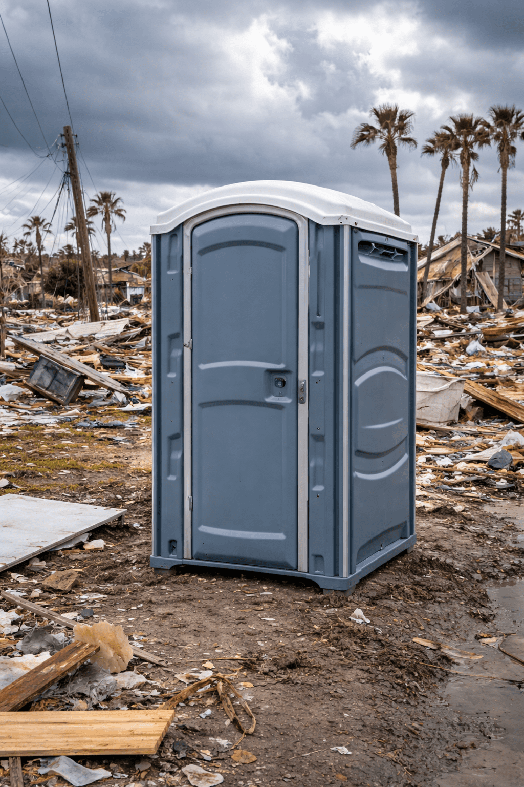 Porta Potty at Construction Site
