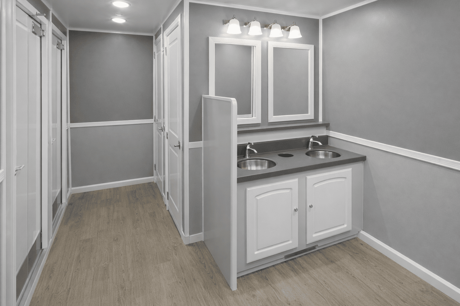 Inside Luxury Restroom Trailer