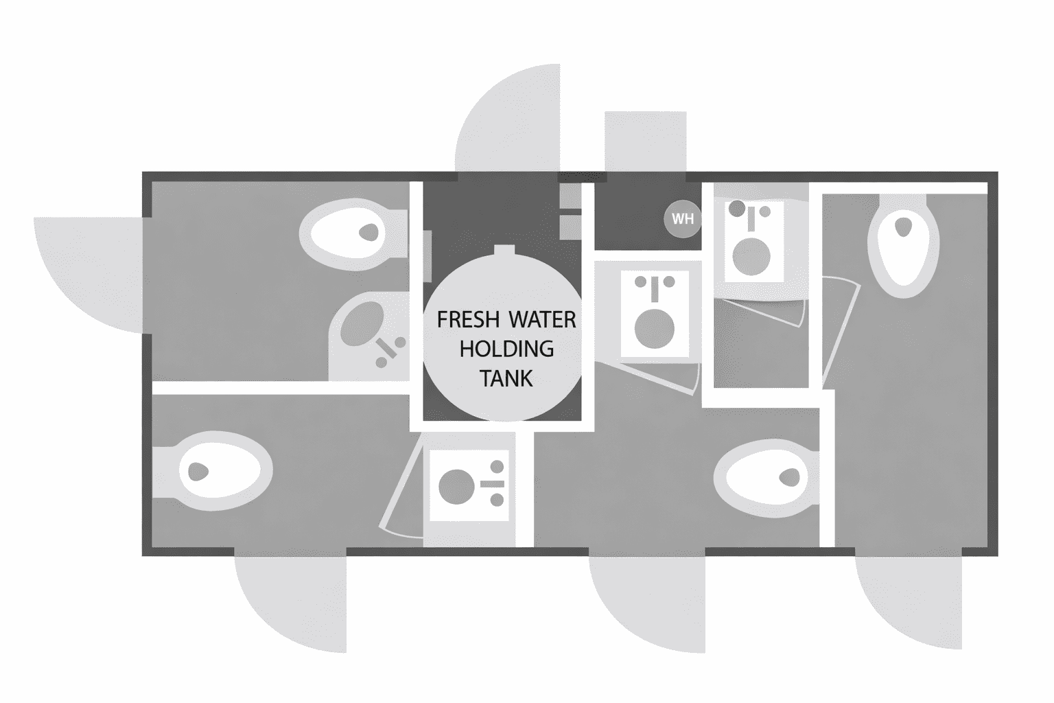 Floor Plan for Restroom Trailer